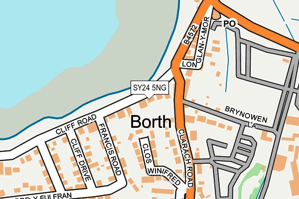 SY24 5NG map - OS OpenMap – Local (Ordnance Survey)