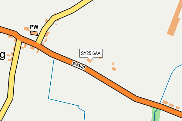 SY25 6AA map - OS OpenMap – Local (Ordnance Survey)