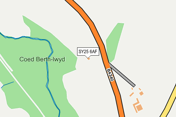 SY25 6AF map - OS OpenMap – Local (Ordnance Survey)