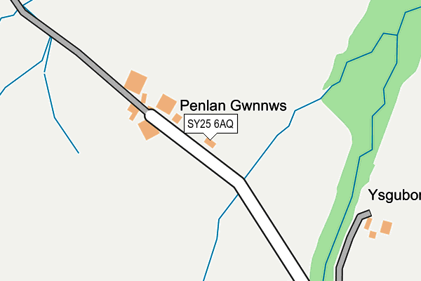 SY25 6AQ map - OS OpenMap – Local (Ordnance Survey)