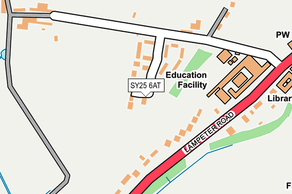 SY25 6AT map - OS OpenMap – Local (Ordnance Survey)