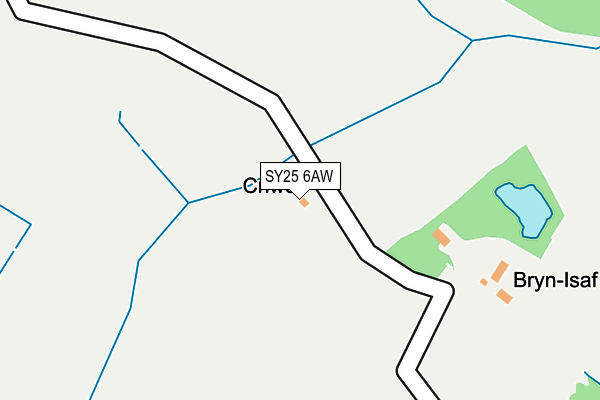 SY25 6AW map - OS OpenMap – Local (Ordnance Survey)