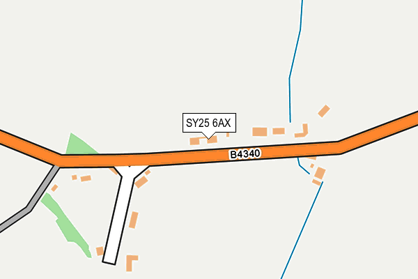 SY25 6AX map - OS OpenMap – Local (Ordnance Survey)