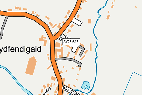 SY25 6AZ map - OS OpenMap – Local (Ordnance Survey)