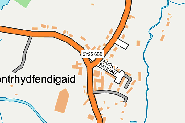 SY25 6BB map - OS OpenMap – Local (Ordnance Survey)