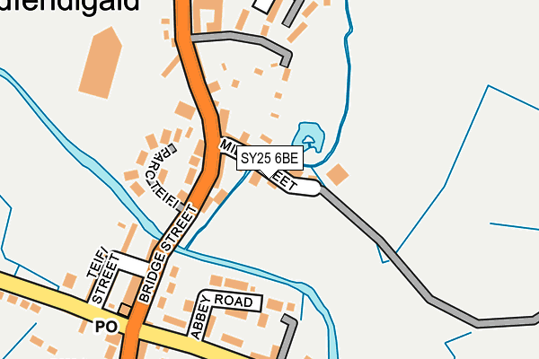 SY25 6BE map - OS OpenMap – Local (Ordnance Survey)