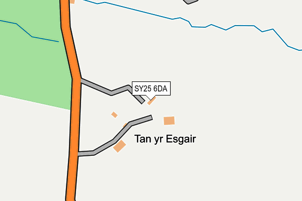 SY25 6DA map - OS OpenMap – Local (Ordnance Survey)