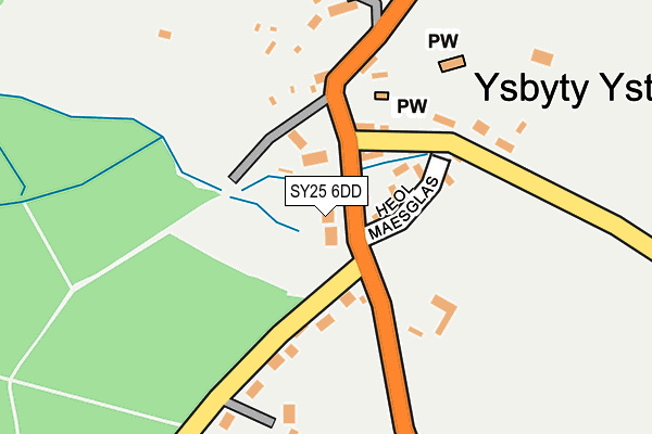 SY25 6DD map - OS OpenMap – Local (Ordnance Survey)