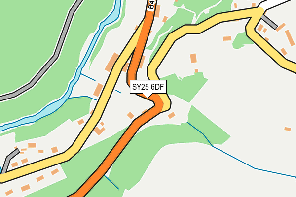 SY25 6DF map - OS OpenMap – Local (Ordnance Survey)