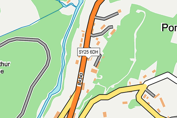 SY25 6DH map - OS OpenMap – Local (Ordnance Survey)