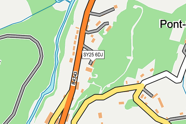 SY25 6DJ map - OS OpenMap – Local (Ordnance Survey)