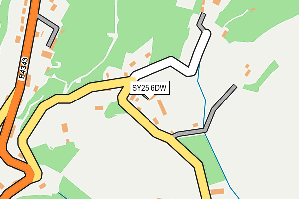 SY25 6DW map - OS OpenMap – Local (Ordnance Survey)