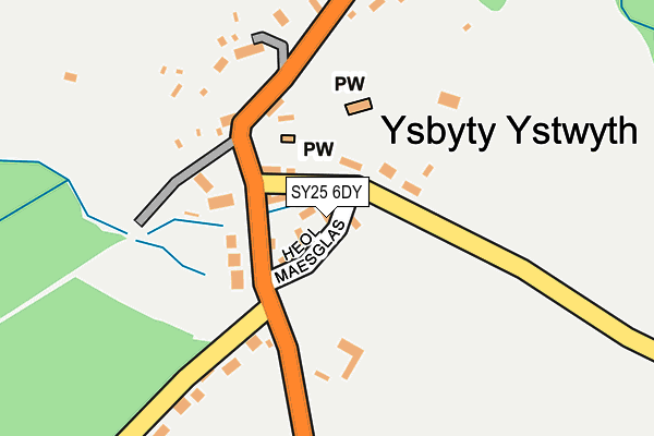 SY25 6DY map - OS OpenMap – Local (Ordnance Survey)