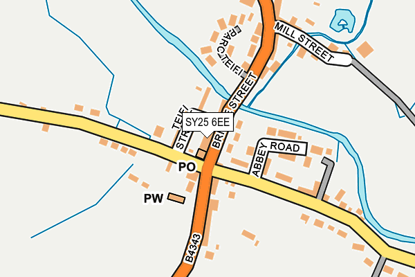 SY25 6EE map - OS OpenMap – Local (Ordnance Survey)