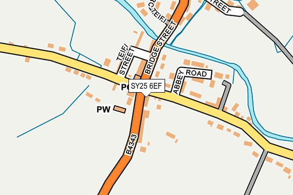 SY25 6EF map - OS OpenMap – Local (Ordnance Survey)