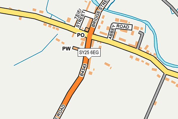 SY25 6EG map - OS OpenMap – Local (Ordnance Survey)