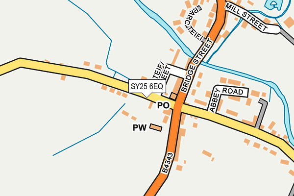 SY25 6EQ map - OS OpenMap – Local (Ordnance Survey)