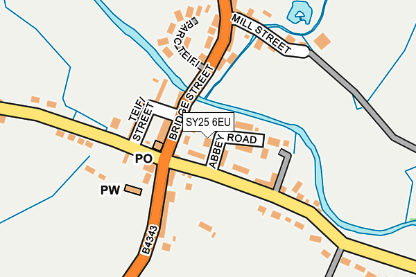 SY25 6EU map - OS OpenMap – Local (Ordnance Survey)