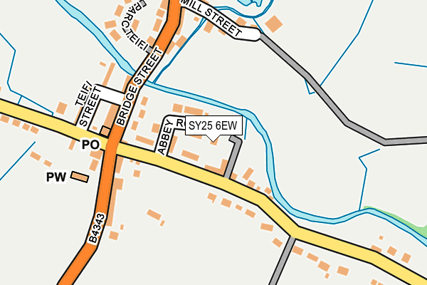 SY25 6EW map - OS OpenMap – Local (Ordnance Survey)