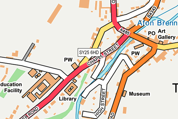 SY25 6HD map - OS OpenMap – Local (Ordnance Survey)