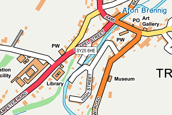 SY25 6HE map - OS OpenMap – Local (Ordnance Survey)