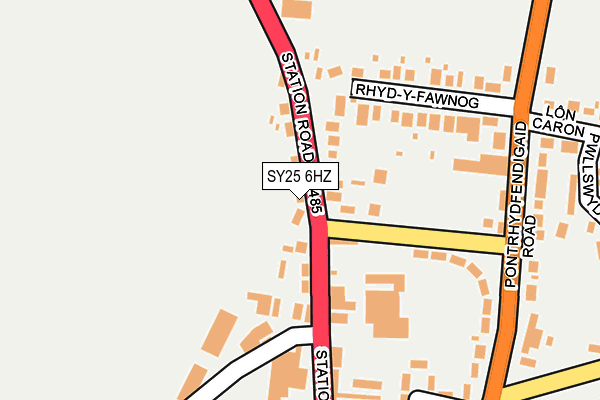 SY25 6HZ map - OS OpenMap – Local (Ordnance Survey)