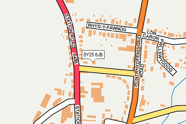 SY25 6JB map - OS OpenMap – Local (Ordnance Survey)