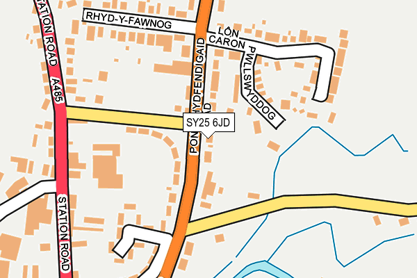 SY25 6JD map - OS OpenMap – Local (Ordnance Survey)