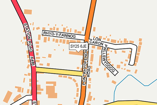 SY25 6JE map - OS OpenMap – Local (Ordnance Survey)