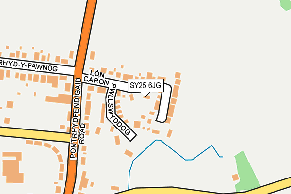 SY25 6JG map - OS OpenMap – Local (Ordnance Survey)