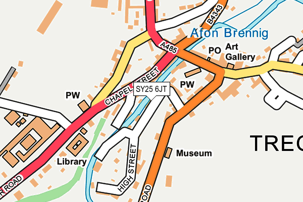 SY25 6JT map - OS OpenMap – Local (Ordnance Survey)