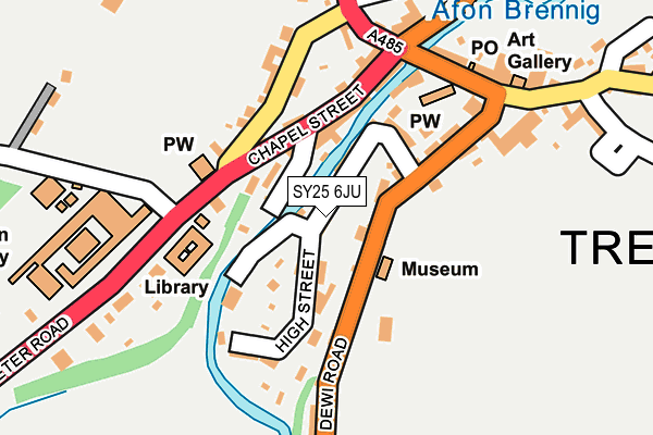 SY25 6JU map - OS OpenMap – Local (Ordnance Survey)