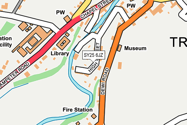 SY25 6JZ map - OS OpenMap – Local (Ordnance Survey)