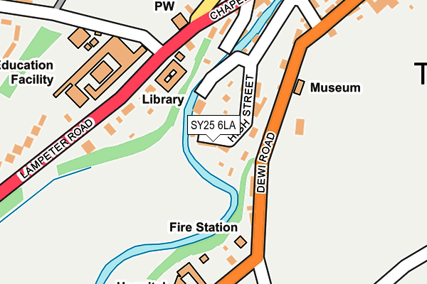 SY25 6LA map - OS OpenMap – Local (Ordnance Survey)