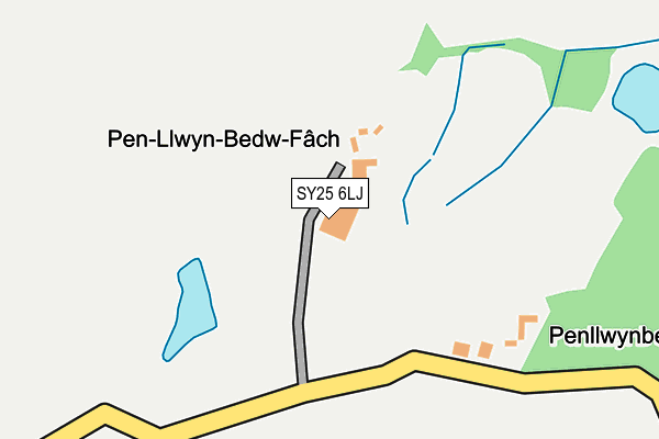 SY25 6LJ map - OS OpenMap – Local (Ordnance Survey)