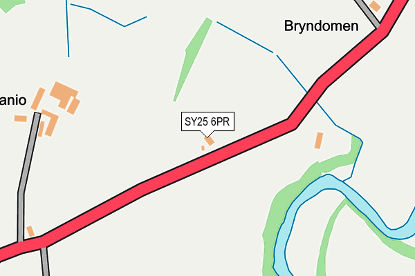 SY25 6PR map - OS OpenMap – Local (Ordnance Survey)