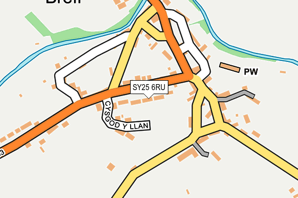 SY25 6RU map - OS OpenMap – Local (Ordnance Survey)