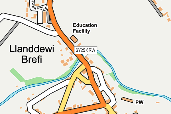 SY25 6RW map - OS OpenMap – Local (Ordnance Survey)