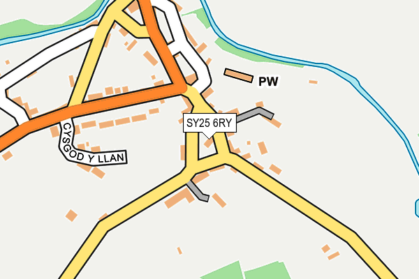 SY25 6RY map - OS OpenMap – Local (Ordnance Survey)