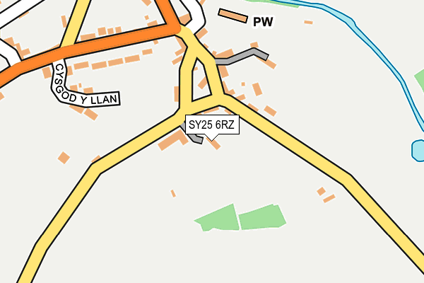 SY25 6RZ map - OS OpenMap – Local (Ordnance Survey)