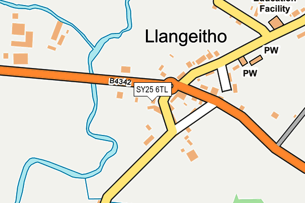 SY25 6TL map - OS OpenMap – Local (Ordnance Survey)