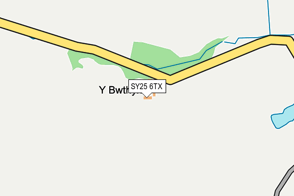 SY25 6TX map - OS OpenMap – Local (Ordnance Survey)