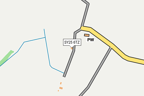 SY25 6TZ map - OS OpenMap – Local (Ordnance Survey)