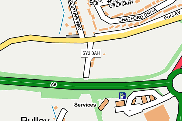 SY3 0AH map - OS OpenMap – Local (Ordnance Survey)