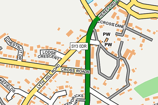 SY3 0DR map - OS OpenMap – Local (Ordnance Survey)