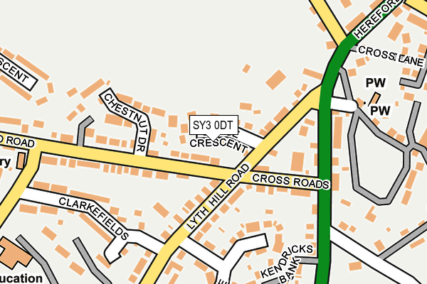 SY3 0DT map - OS OpenMap – Local (Ordnance Survey)