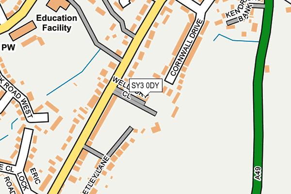 SY3 0DY map - OS OpenMap – Local (Ordnance Survey)