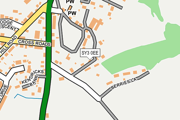 SY3 0EE map - OS OpenMap – Local (Ordnance Survey)