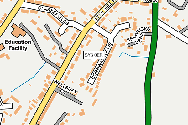 SY3 0ER map - OS OpenMap – Local (Ordnance Survey)