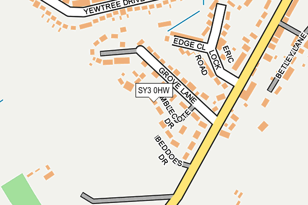 SY3 0HW map - OS OpenMap – Local (Ordnance Survey)